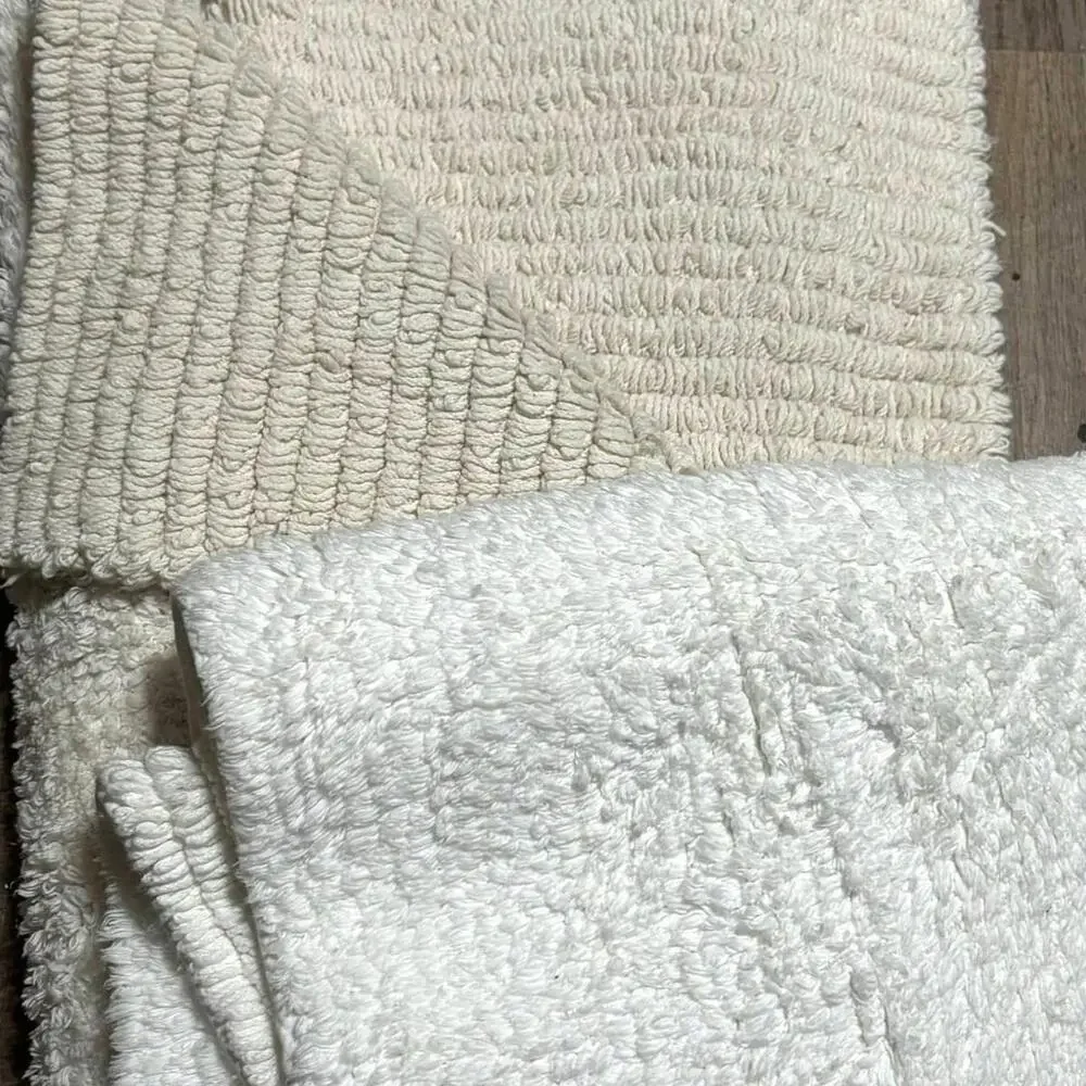 Performance Bath Rug White Threshold 20”X34”, 100% Cotton reversible